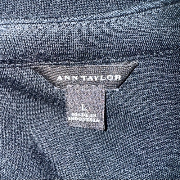 Ann Taylor Classic Black Long Sleeve Dress - Picture 3 of 3